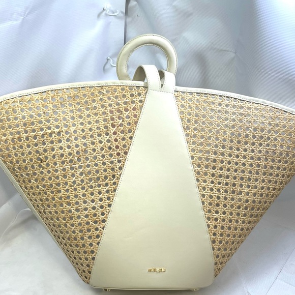 Cult Gaia Tan and Cream Tote Bag - Picture 4 of 16